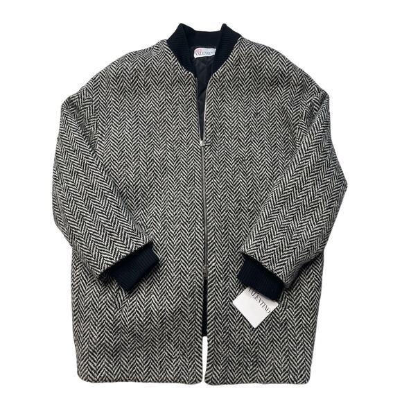 RED Valentino Jackets & Blazers - RED Valentino Chevron Wool Forget Me Not Jacket
